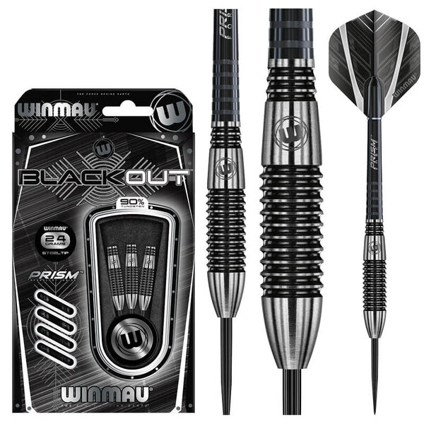 Winmau Darts Winmau BlackOut Bulbous Steel Tip Darts