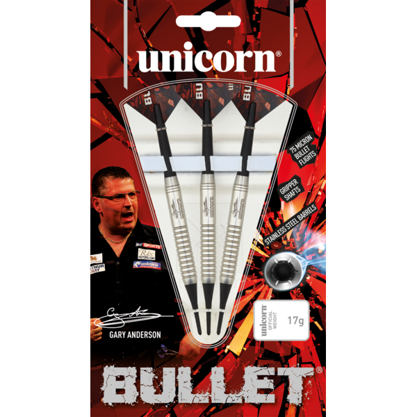 Unicorn Darts Unicorn Gary Anderson Bullet Stainless Style 2 Soft Tip Darts
