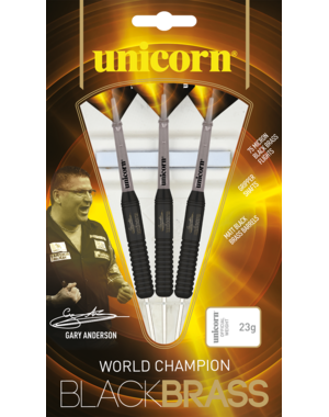 Unicorn Darts Unicorn Gary Anderson Black Brass Style 1 Steel Tip Darts