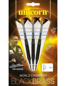 Unicorn Darts Unicorn Gary Anderson Black Brass Style 1 Soft Tip Darts