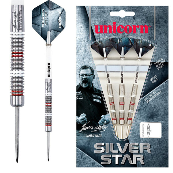Unicorn Darts Unicorn James Wade Silver Star 80% Steel Tip Darts