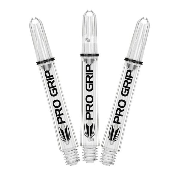 Target Darts Target Pro Grip Spin Medium Dart Shafts Clear