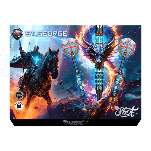 SHOT DARTS Shot Future Knights St George 95% Soft Tip Darts 20g