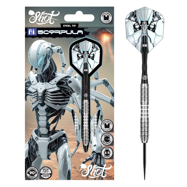 SHOT DARTS Shot AI Scorpula 90% Steel Tip Darts
