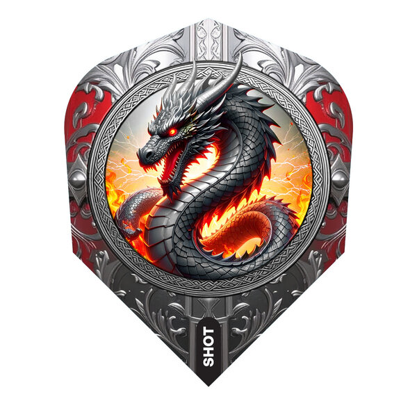SHOT DARTS Shot Future Knights The Dragon Sm Standard Dart Flights