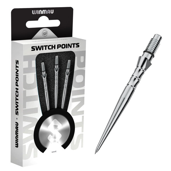 Winmau Darts Winmau Switch Point Wave Silver Effect