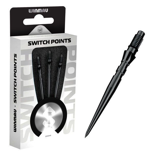 Winmau Darts Winmau Switch Point Groove Black Effect Points