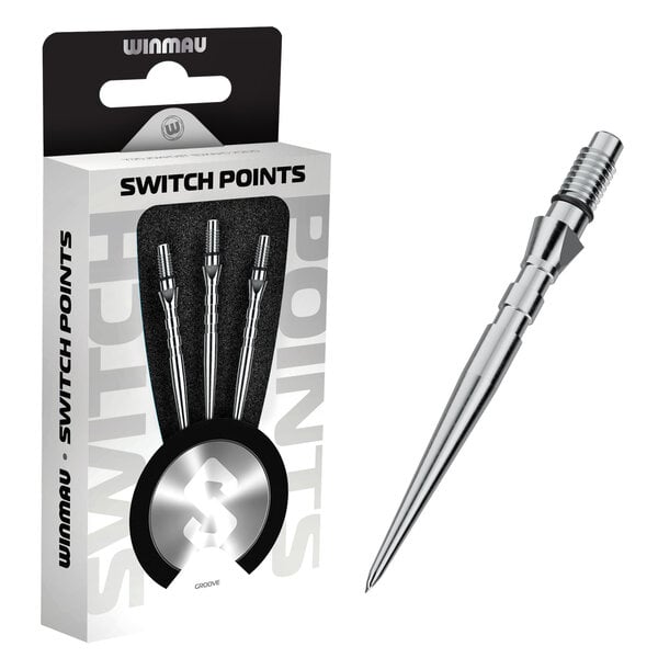Winmau Darts Winmau Switch Point Groove Silver Effect Points