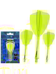 Winmau Darts Winmau Fusion Arrow Transparent Yellow Dart Flights