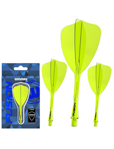 Winmau Darts Winmau Fusion Arrow Transparent Yellow Dart Flights