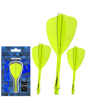 Winmau Darts Winmau Fusion Arrow Transparent Yellow Dart Flights