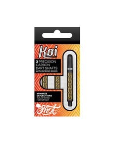 SHOT DARTS Shot Koi Carbon Helioknot Dart Shafts Gold