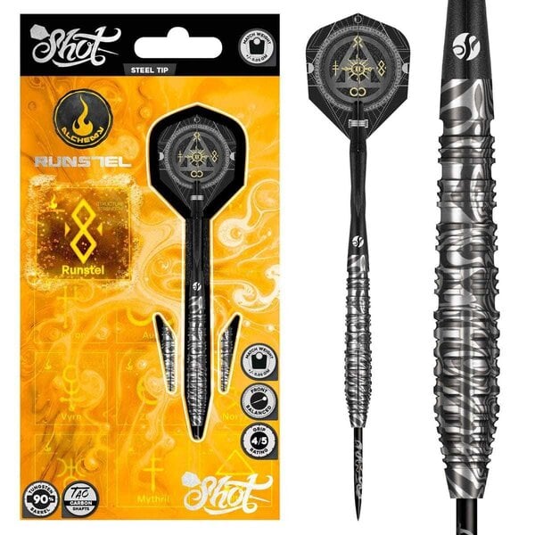 SHOT DARTS Shot Alchemy Runstel 90% Steel Tip Darts