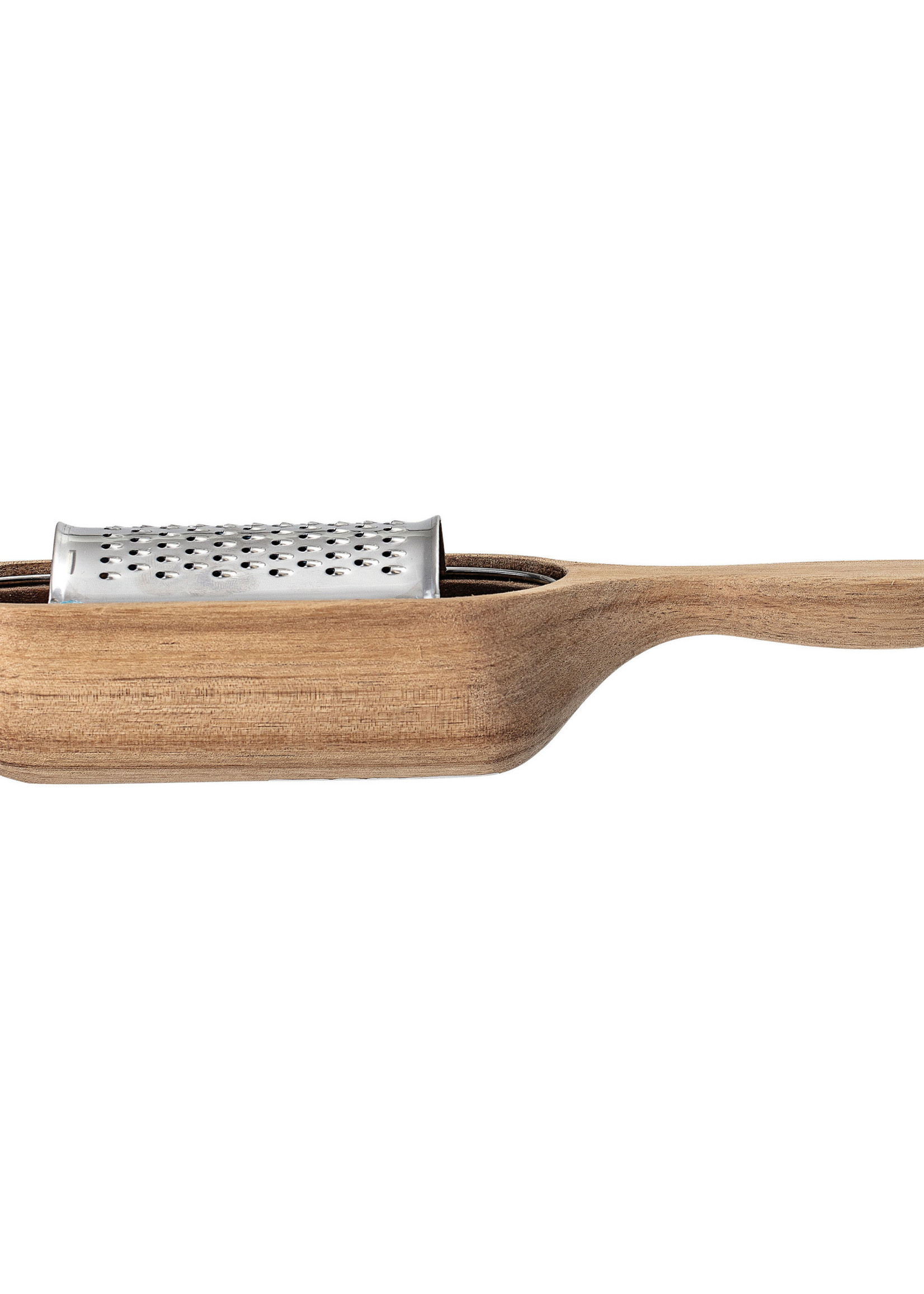 Bloomingville Wood and Stainless Steel Cheese Grater