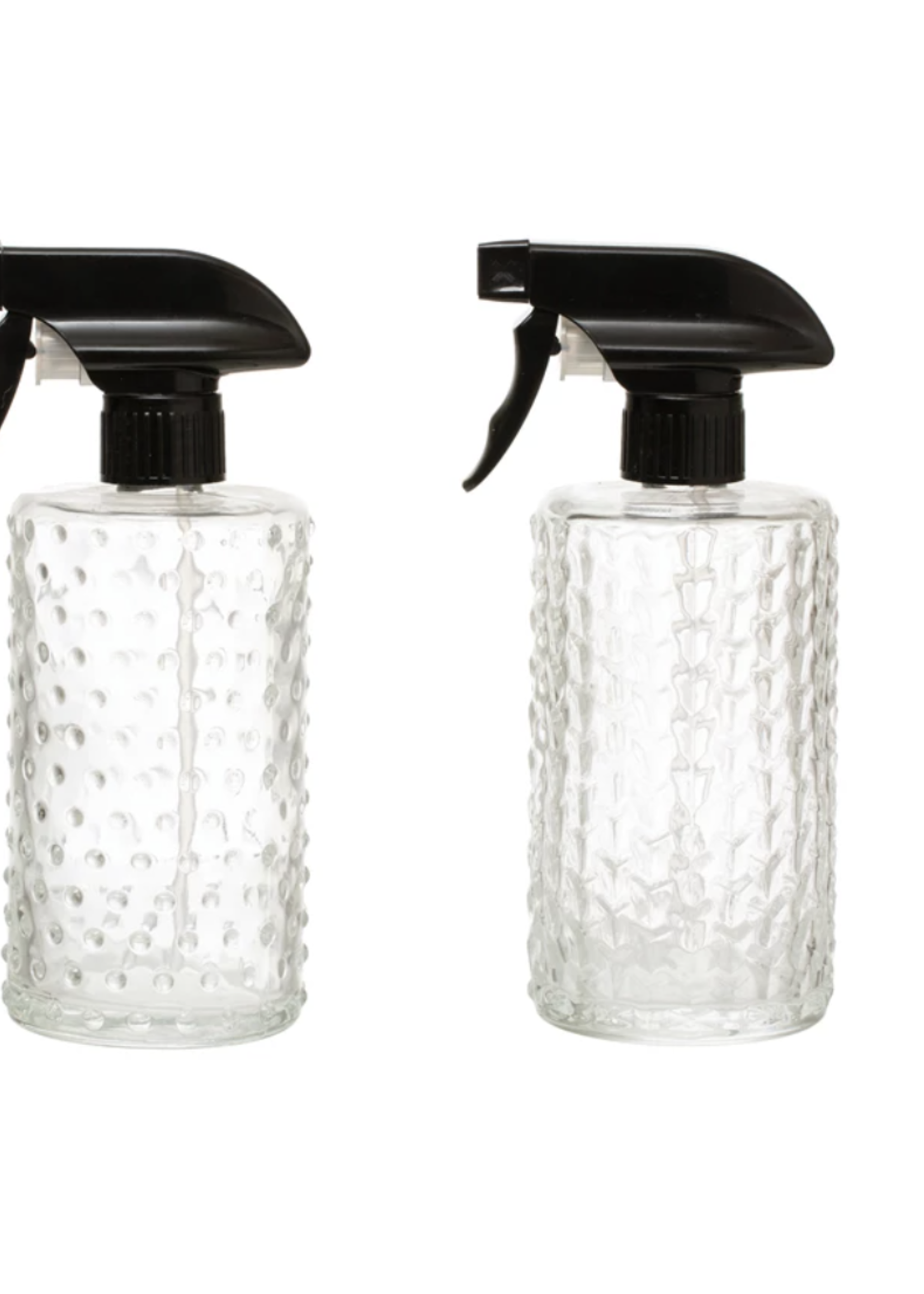 Creative Co-Op Embossed Glass Spray Bottle