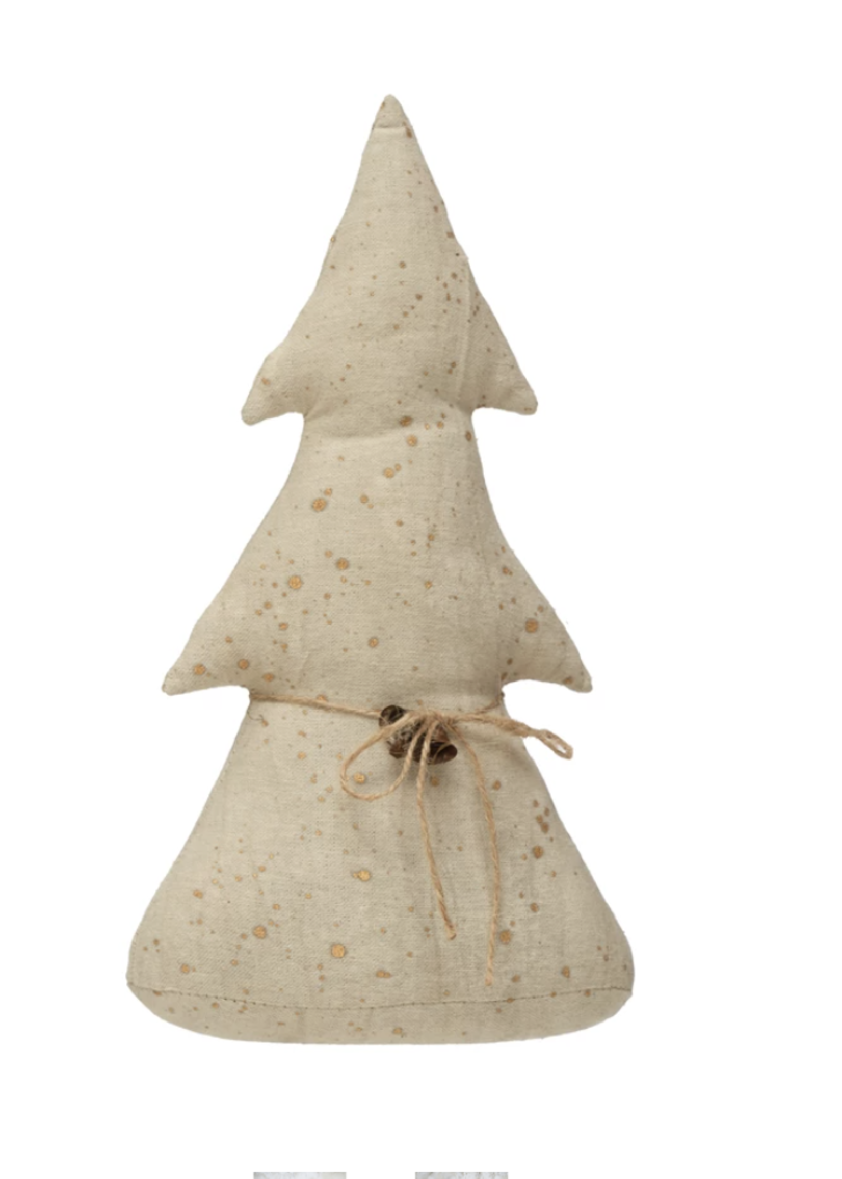 Creative Co-Op Antiqued Canvas Tree with Bells, Natural