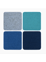 Coaster square 4 pack - Ocean - Heather Blue, Turquoise, Cobalt Blue, Marine