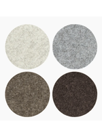 Coaster Round 4 pack - Earth - Heathered White, Granite, Ash Brown, Chocolate