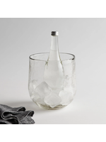 Ice Bucket / Vase (Pebbled Glass)