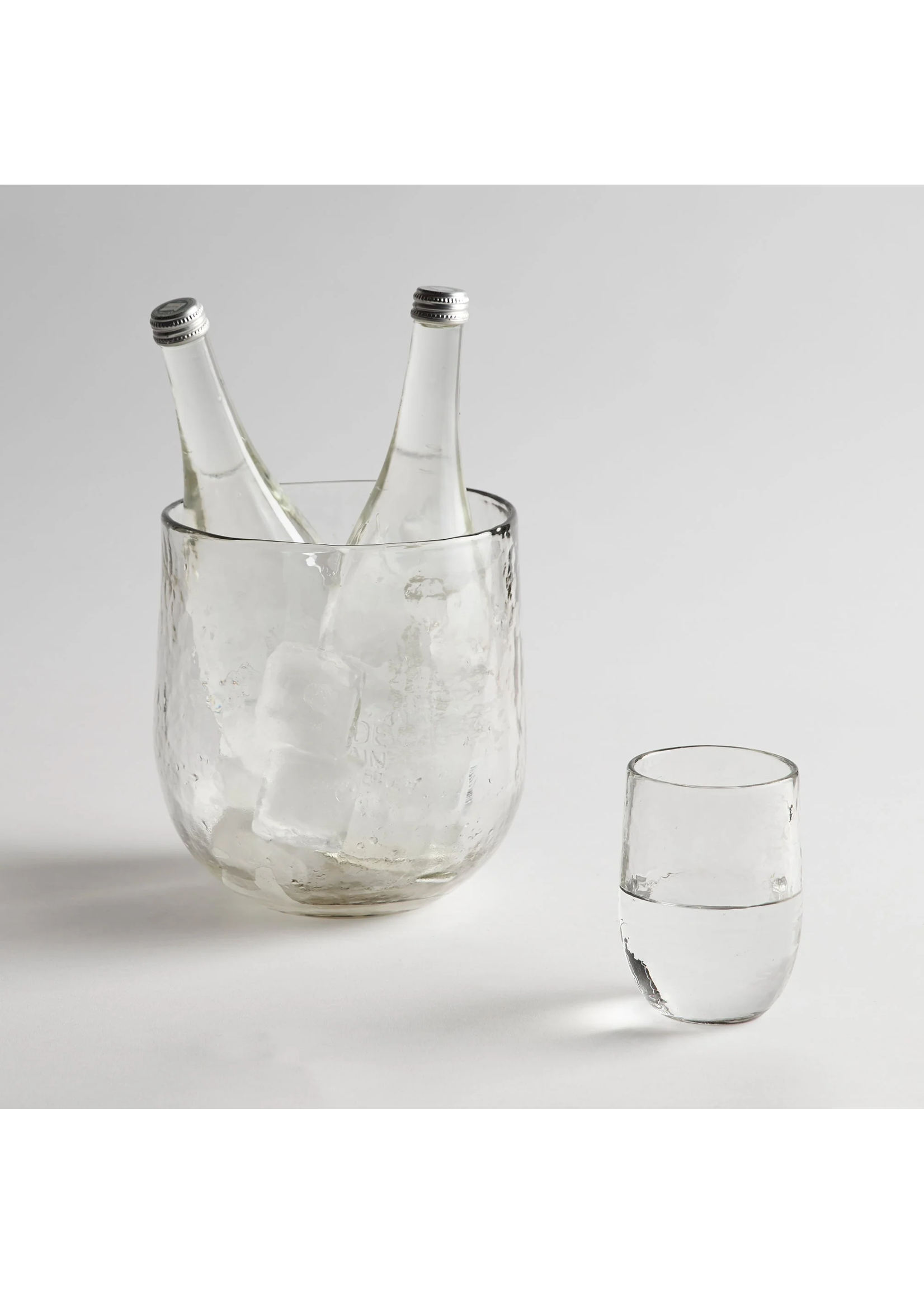 Medium Glasses Set of 2 (Pebbled Glass)