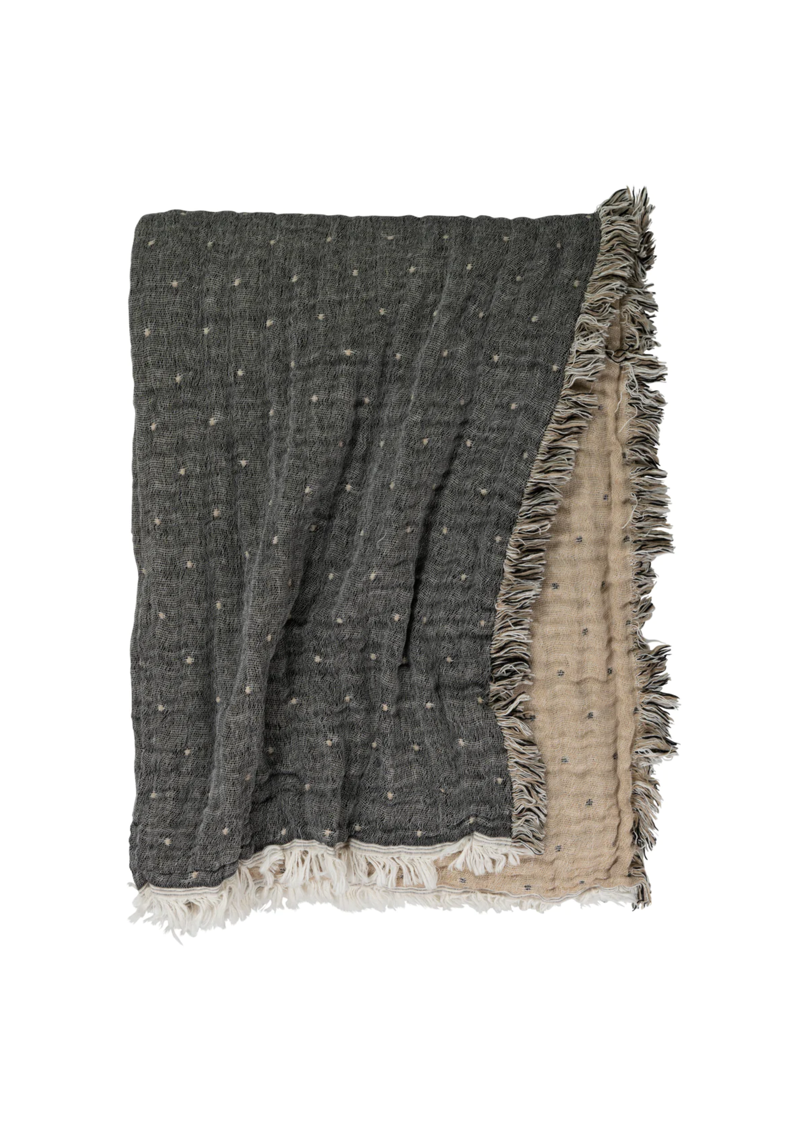 Johanna Howard Cozi  Throw - Black/Camel