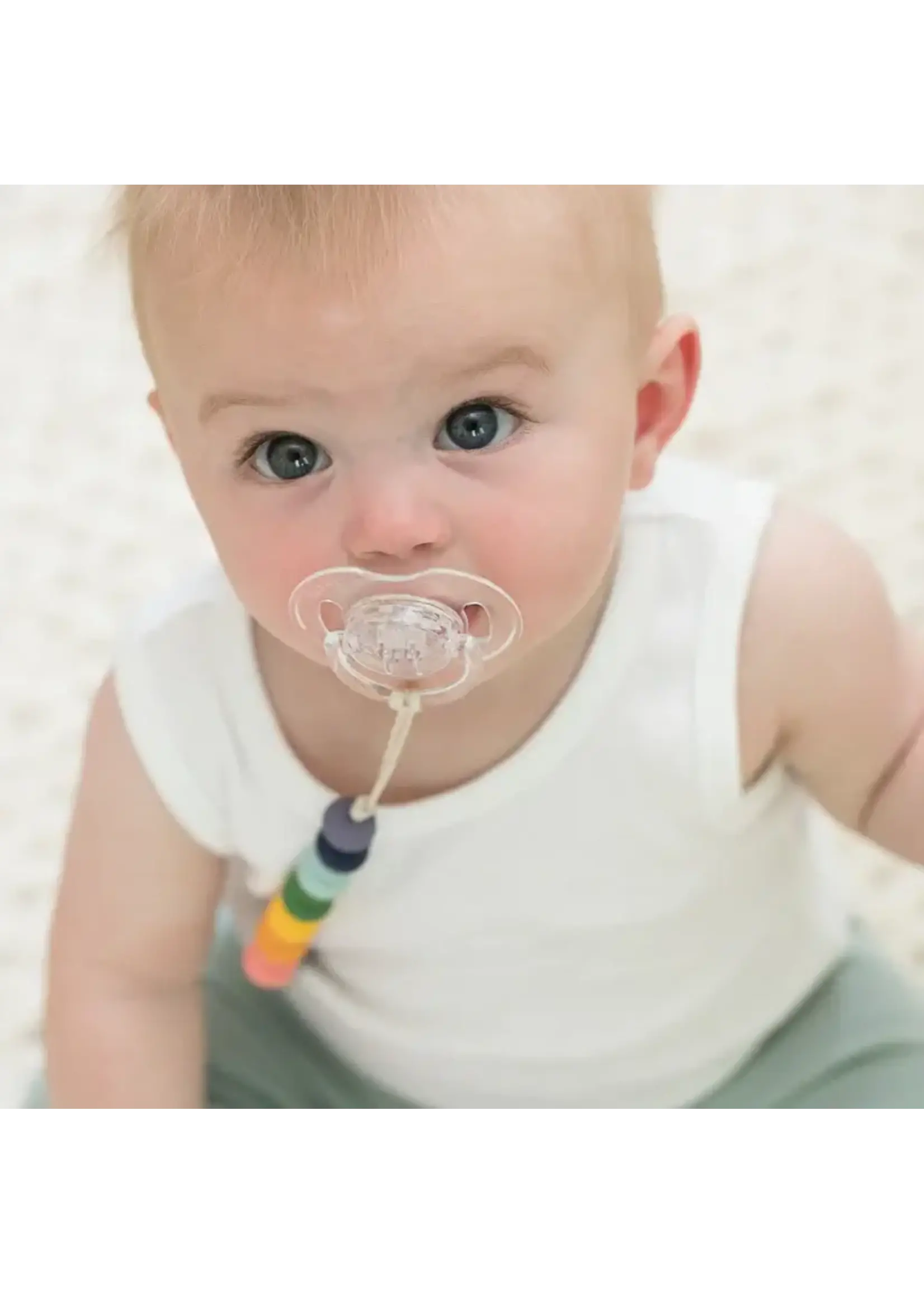 Rainbow Multi Pacifier Clip