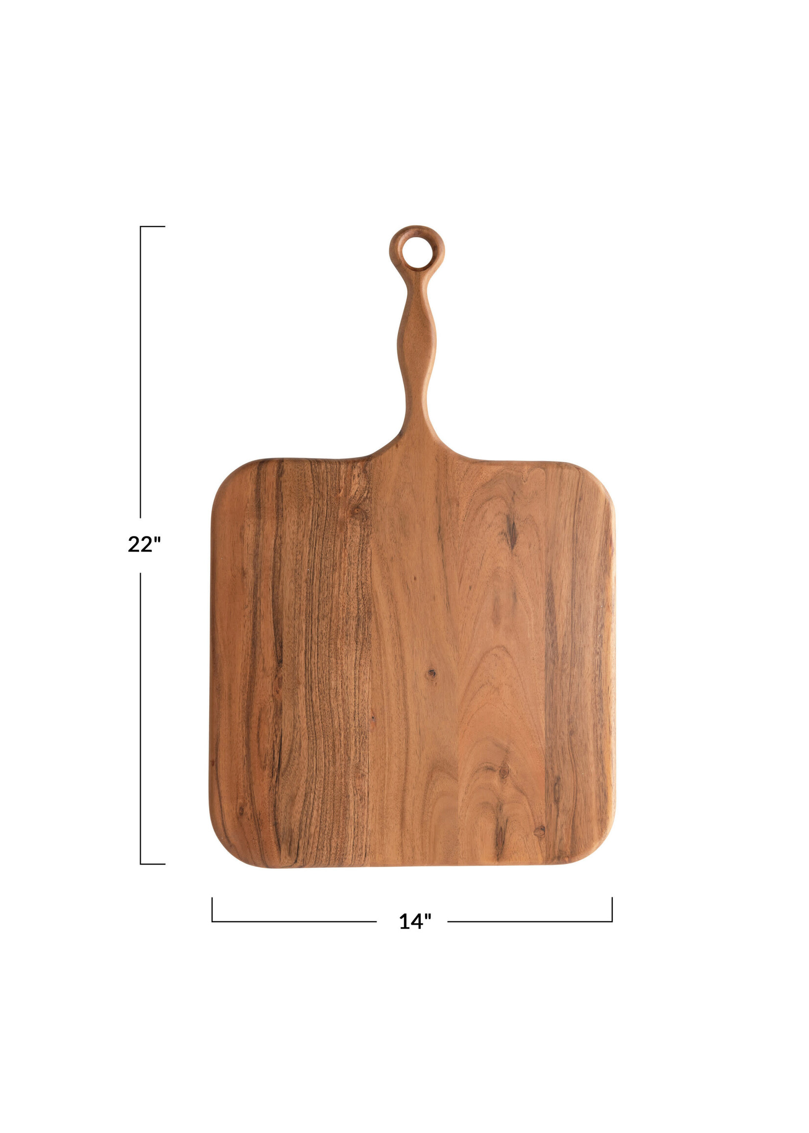 Acacia Wood Cheese/Cutting Board w/ Handle