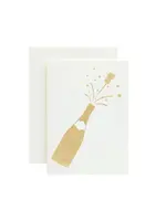 Ivory Champagne Bottle Card
