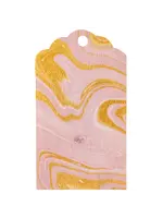 Pink & Gold Vein Marbled Tags (Pack of 12)