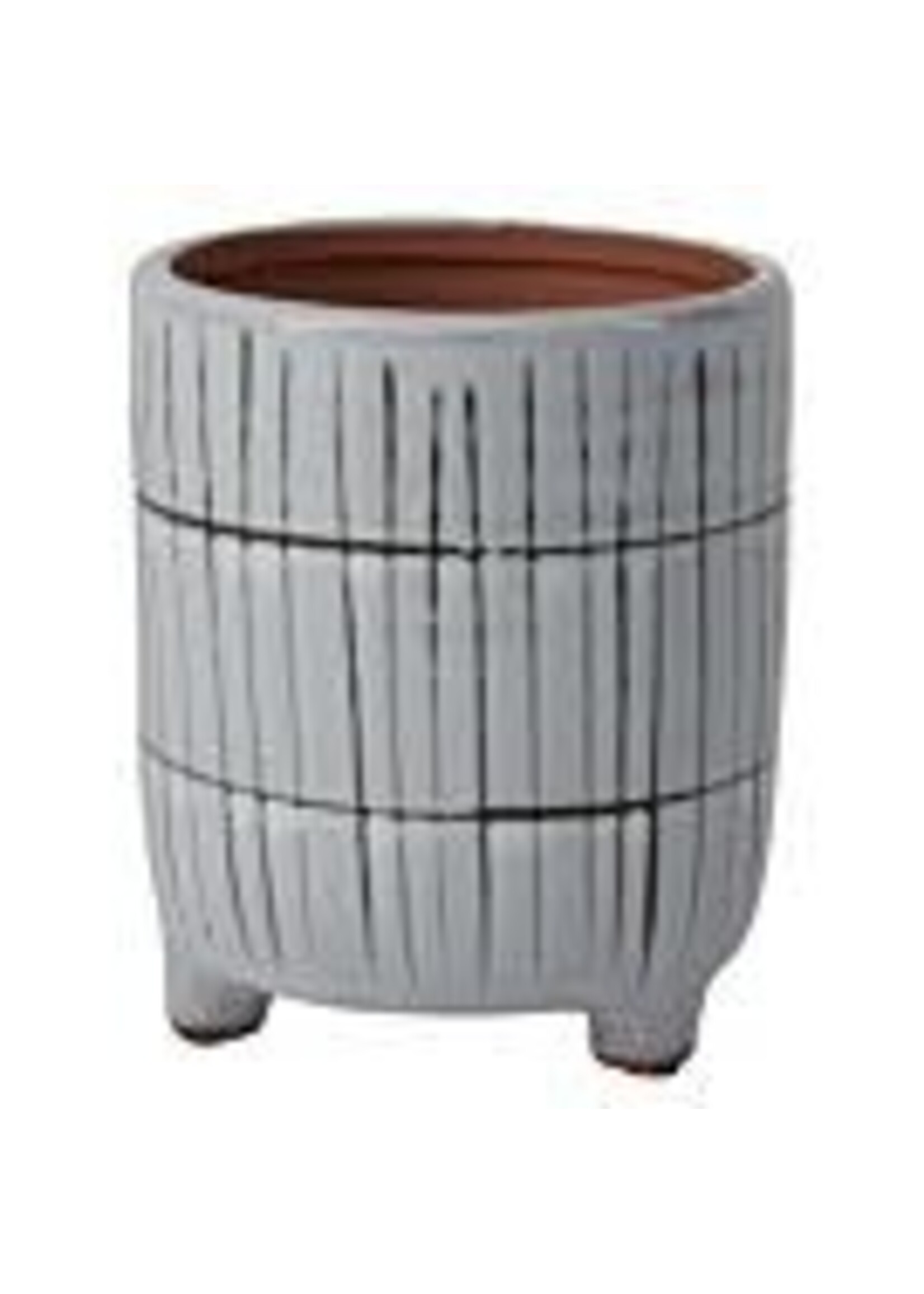 BRAY FOOTED POT 6.75"X 8.25"