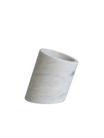 Marble Angled Bottle Holder, White