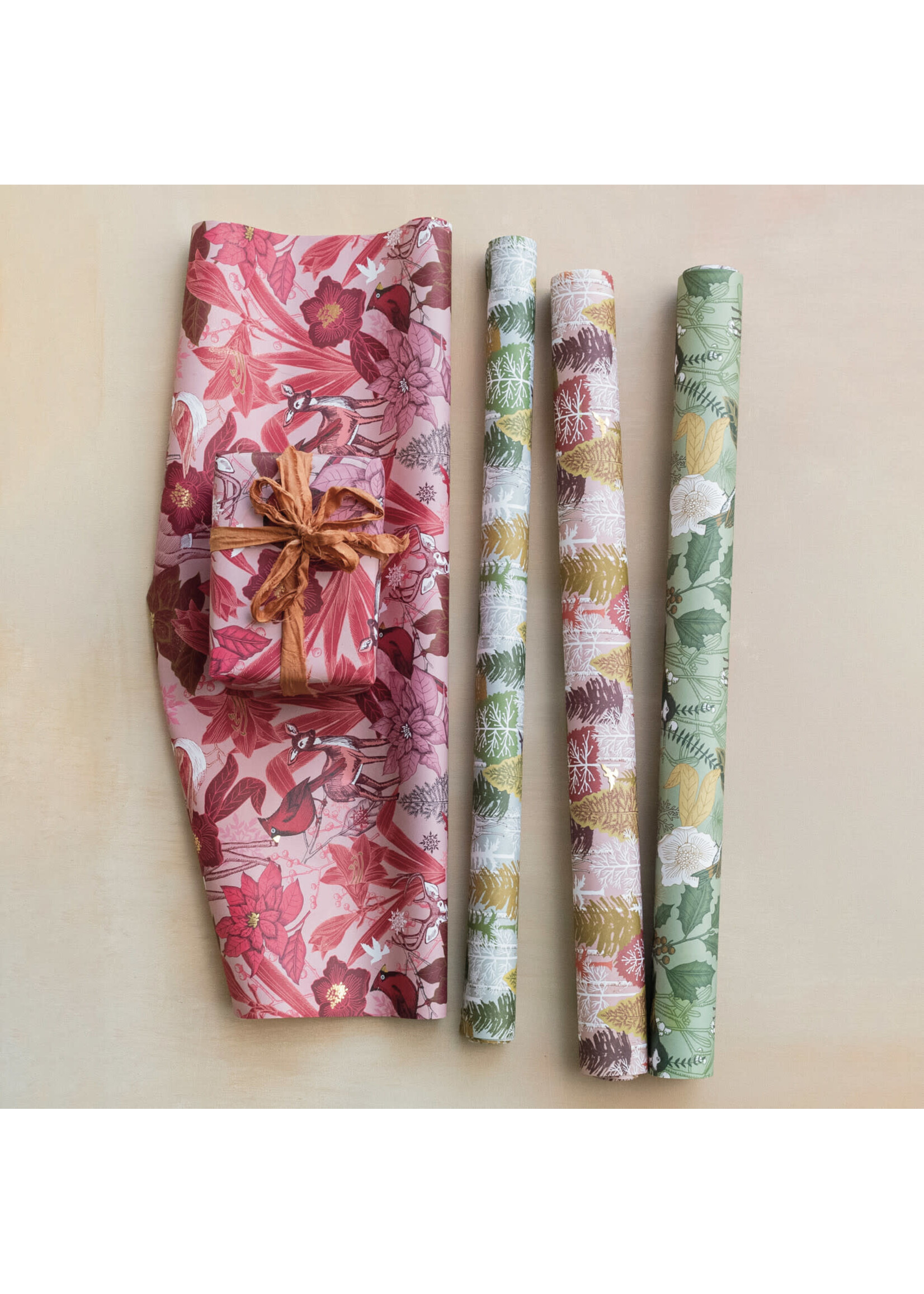 Recycled Wrapping Paper Sheets (4 Styles)