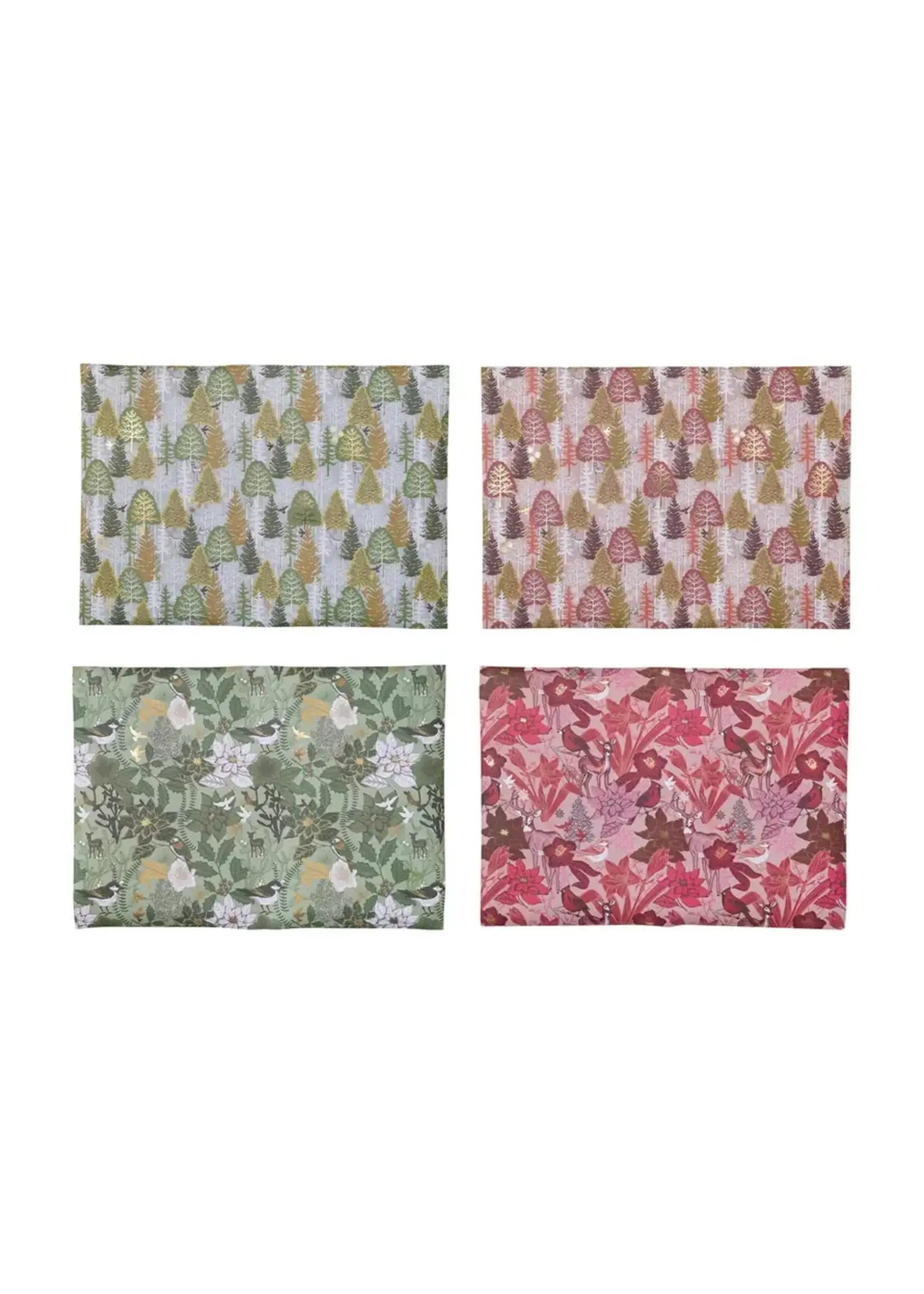 Recycled Wrapping Paper Sheets (4 Styles)