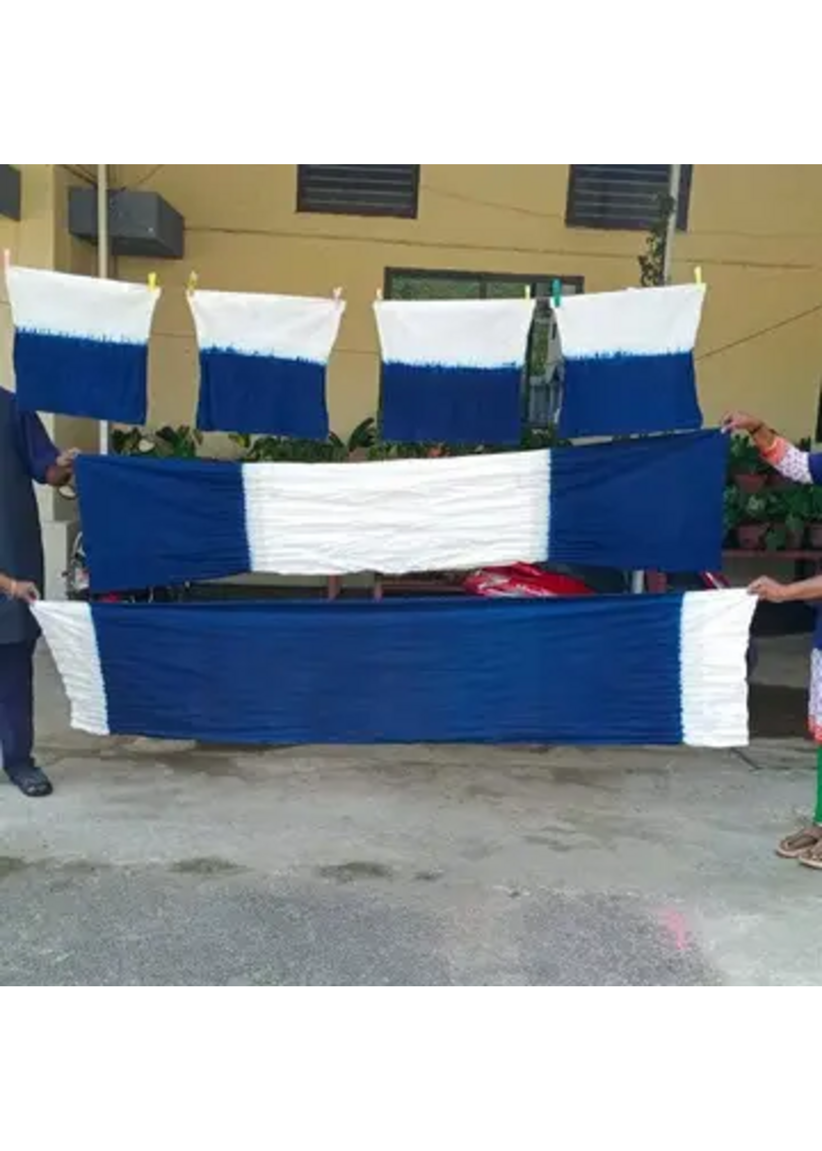 Sobremesa Indigo Blue Cotton Napkins Naturally Dyed Ombré Shibori (set of 4)