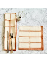 Sobremesa Amber Cotton Dinner Napkin in Rectangle Itajime, Table Linen (set of 4)