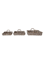 Woven Rattan Trays w/ Handles (Medium)