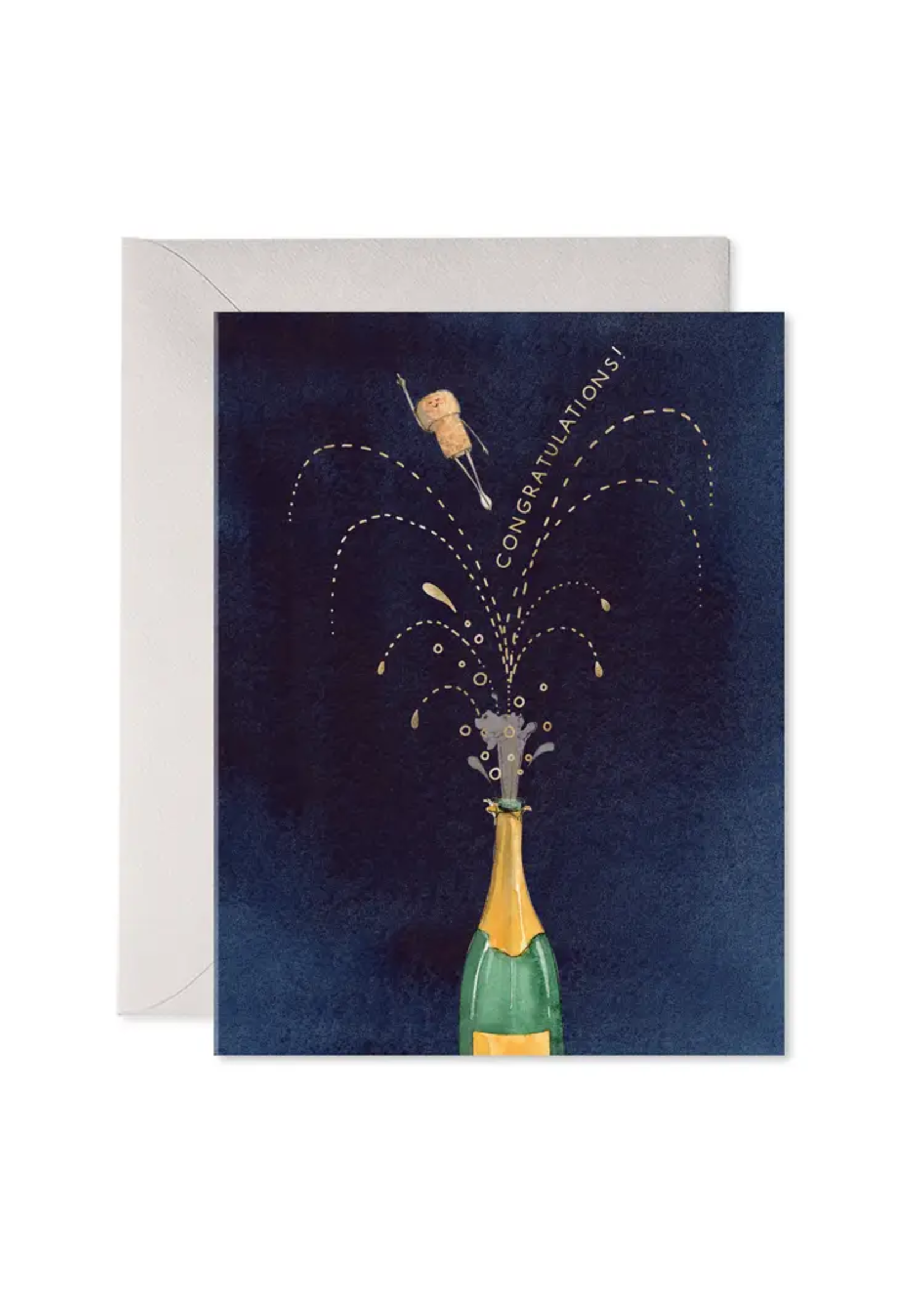 Greeting Card - Flying Cork | Congrats Champagne