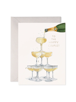 Greeting Card - Champagne Tower Wedding