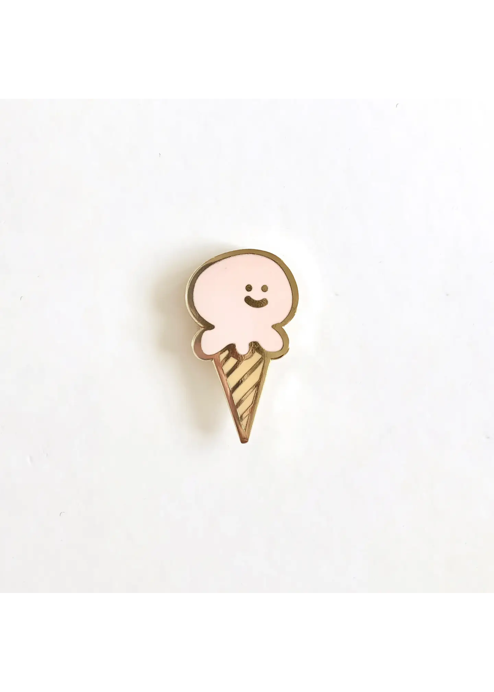A Jar of Pickles Ice Cream Enamel Pin (Pink)