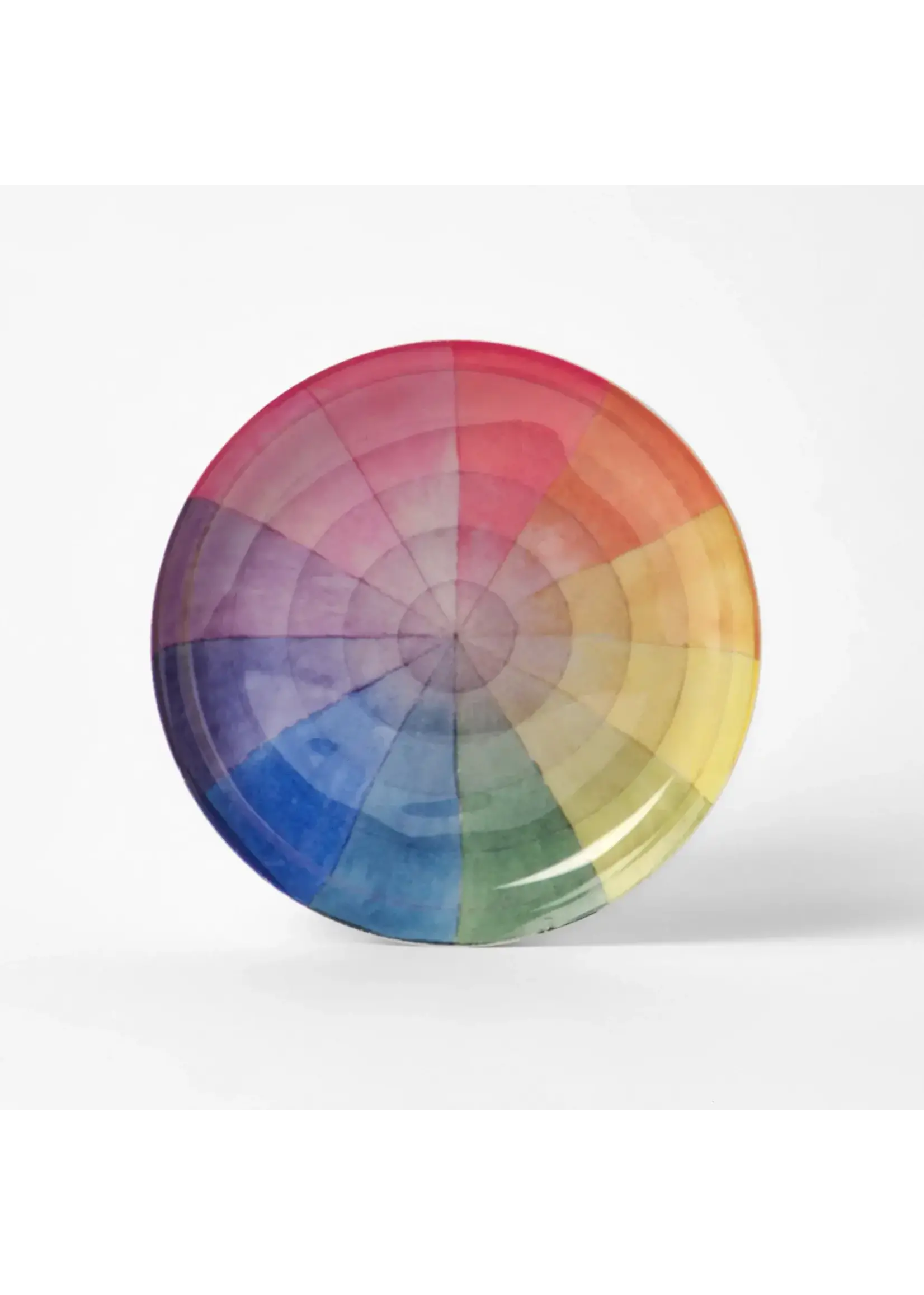 Rommytown Vintage Colour Wheel Round Enamel Tray