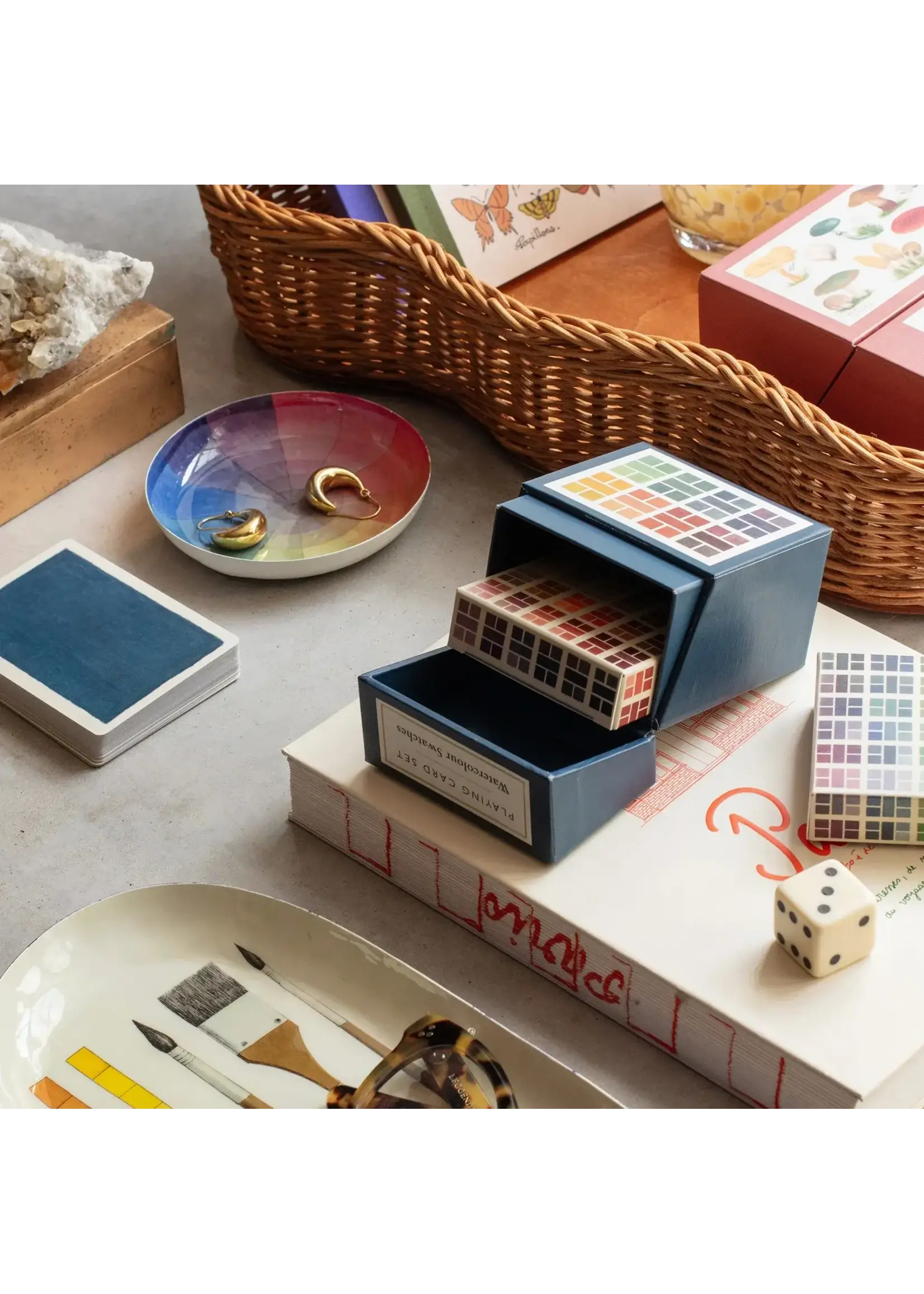 Rommytown Vintage Colour Wheel Round Enamel Tray