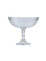 Pressed Glass Scalloped Footed Bowl