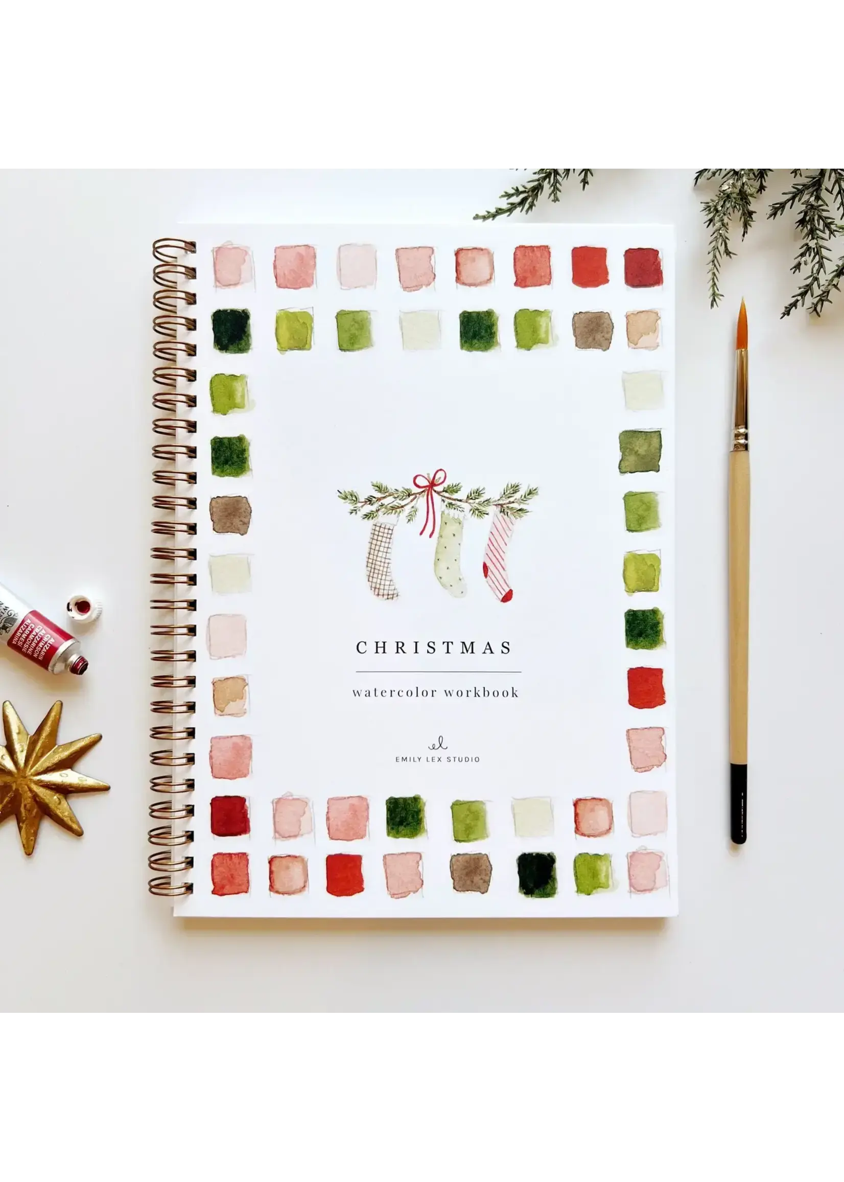 Emily Lex Studio Christmas Watercolor Workbook