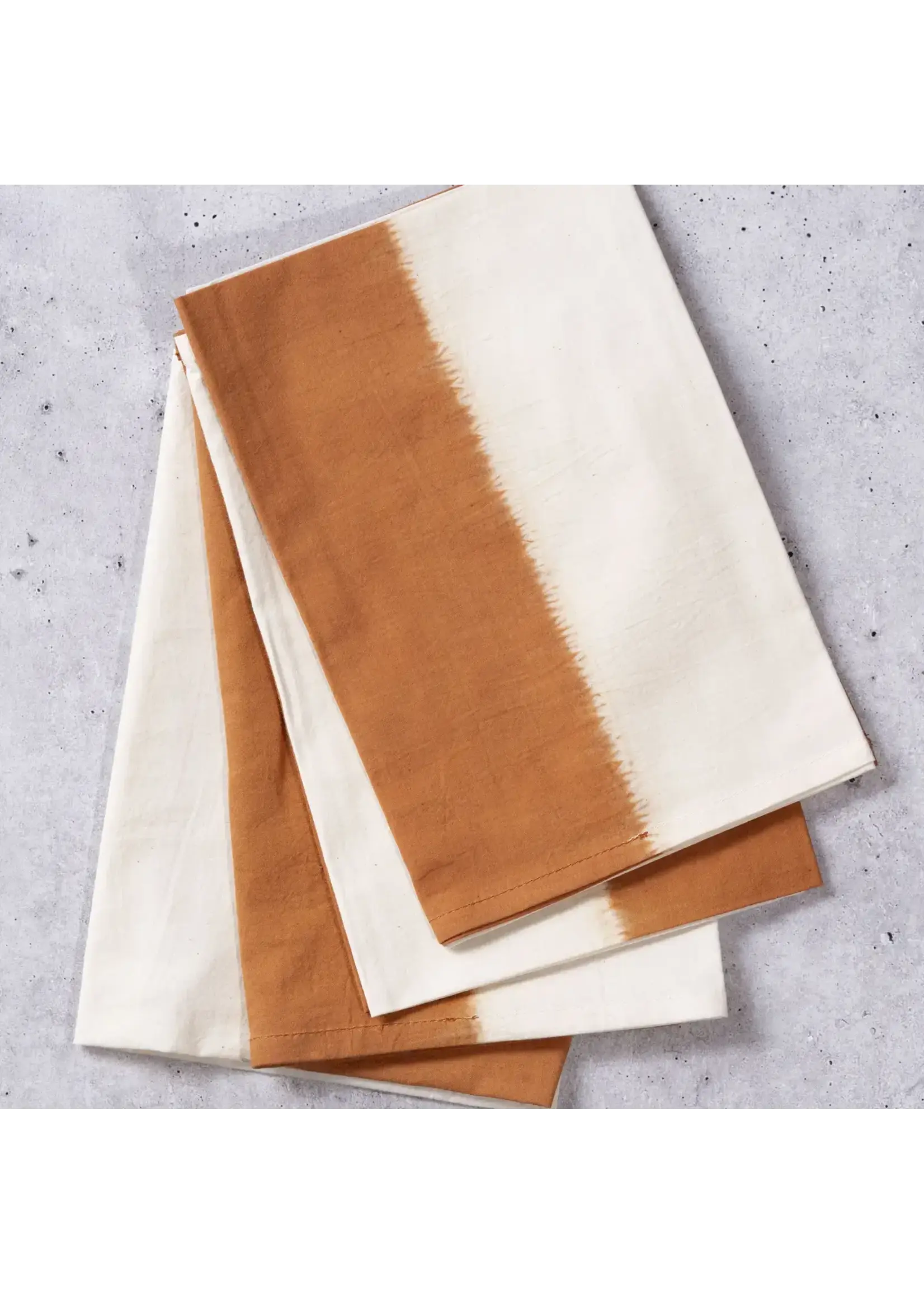 Sobremesa Cotton Dinner Napkin Ombré Shibori Cinnamon, Table Linens (set of 4)