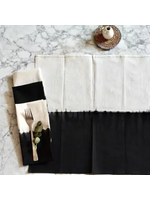 Sobremesa Black Ombré Shibori Cotton Dinner Napkin, Table Linens (set of 4)