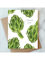 Abigail Jayne Design Artichokes I Heart You Card | Love Friendship