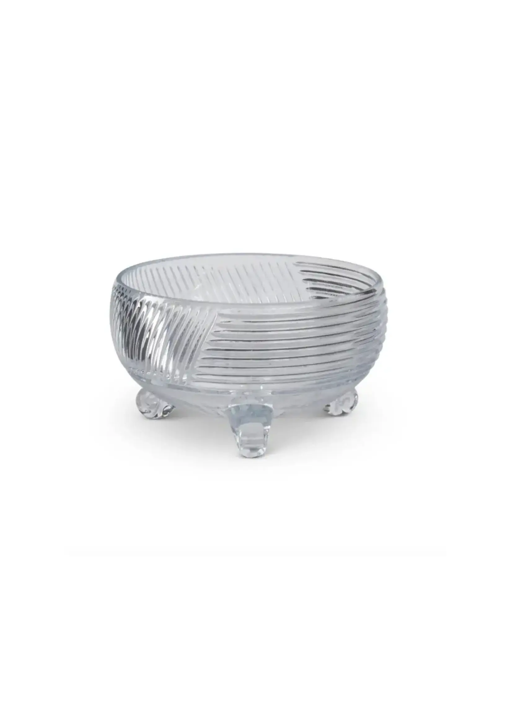 K&K Interiors Line Pressed Footed Bowl (9.5 In)