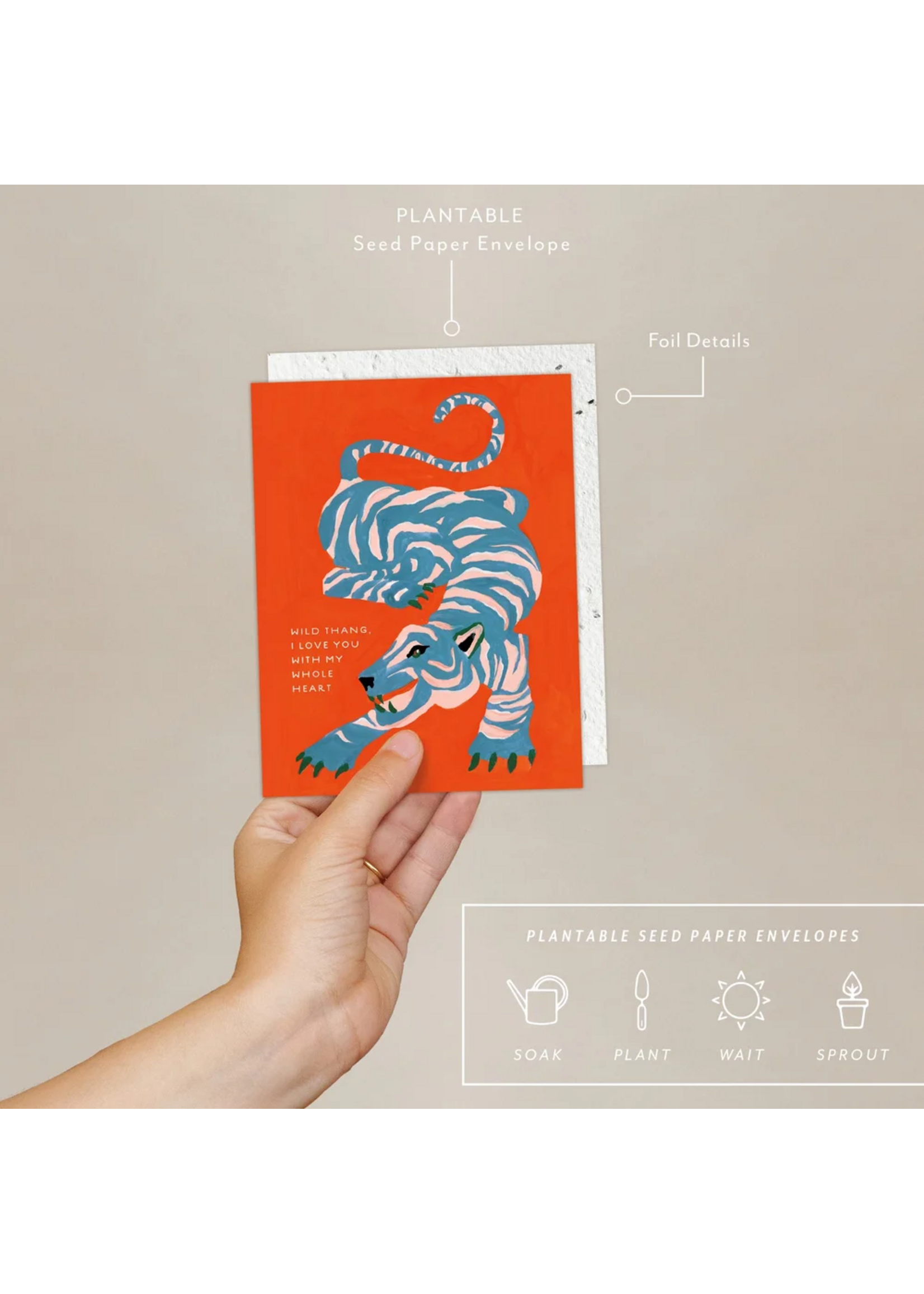 Seedlings Wild Thank Birthday Card