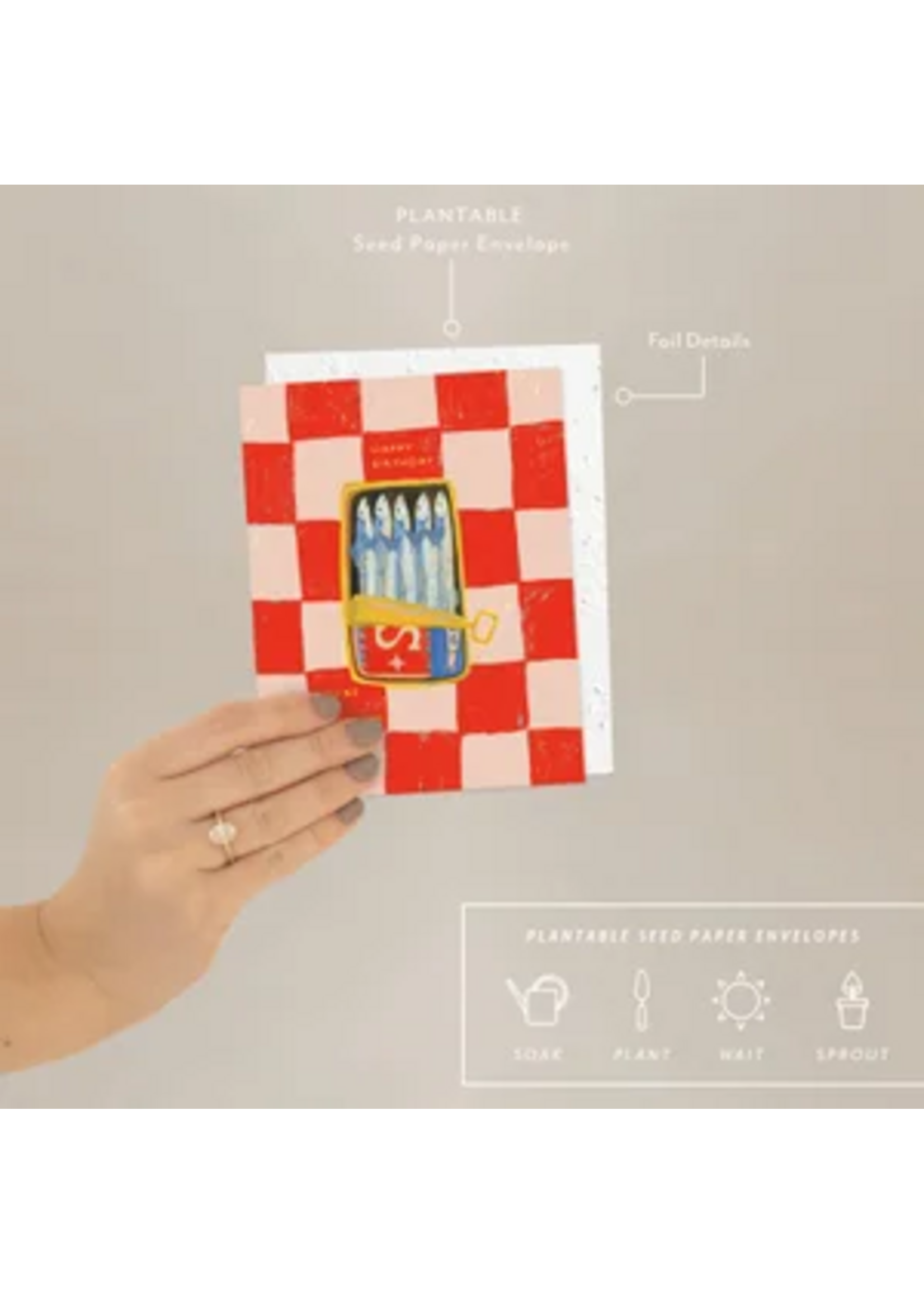 Seedlings Sardines Birthday Card