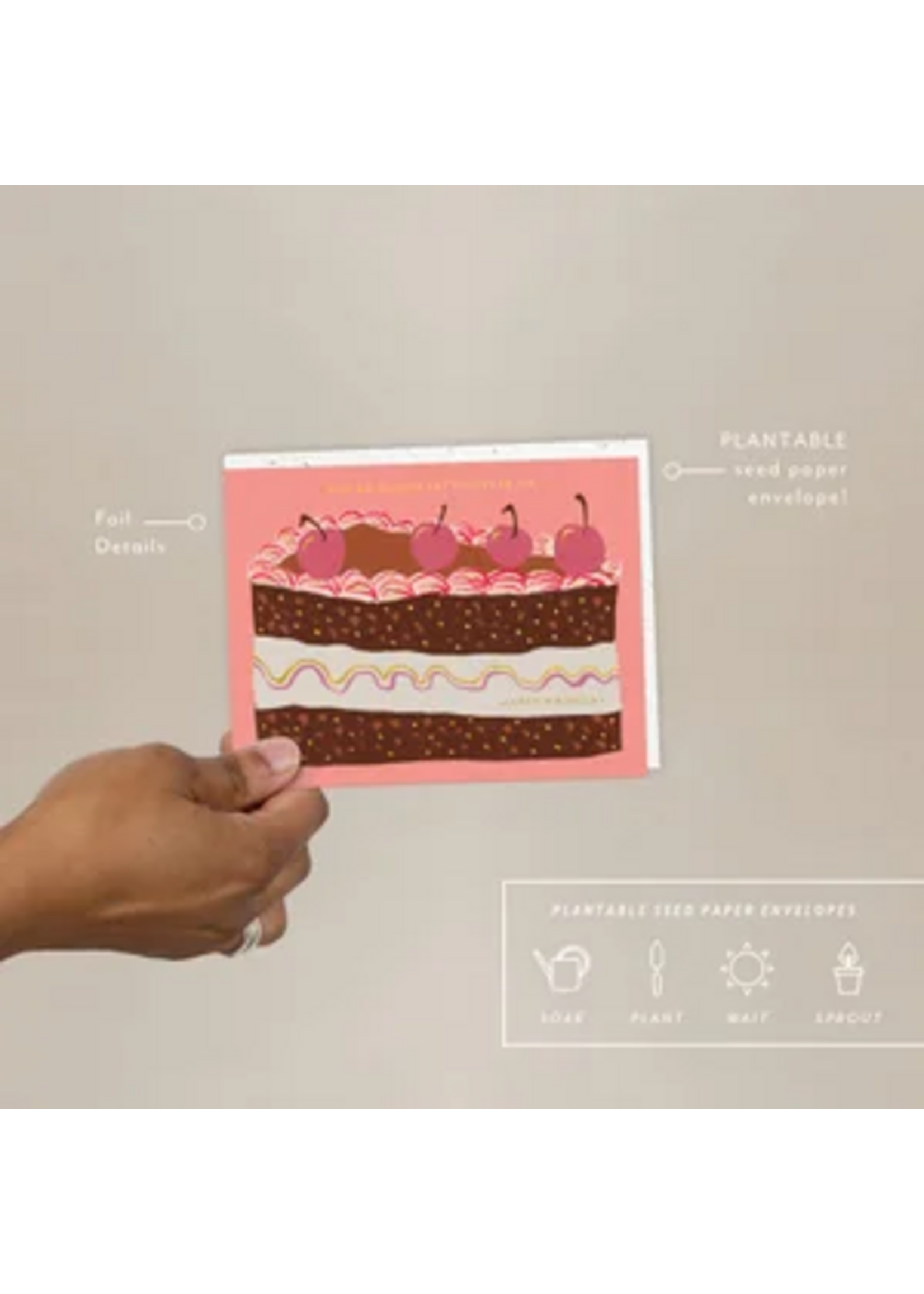 Seedlings Slice of Cake Birthday Card